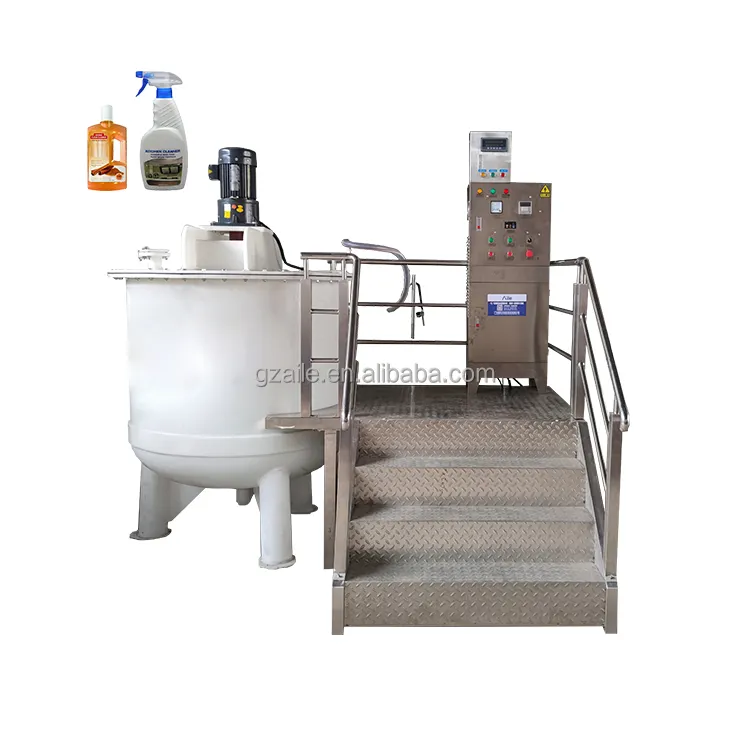 1000 litre PP plastik karıştırma tankı tuvalet temizleyici çamaşır suyu PP PVC elektrik Anti korozyon kimyasal depolama sıvı karıştırma tankı