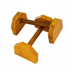 Supporto per Flessioni in Legno Naturale Massiccio con Base Antiscivolo, Attrezzo per <span class=keywords><strong>Ginnastica</strong></span> per Bambini, Allenamento Braccia e Core per Educazione Precoce - Product Image 3