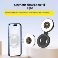 Lampe d'appoint magnétique portable W50 pour téléphone, éclairage pour diffusion en direct, photographie, vidéoconférence, vlog, selfie, LED portable bicolore