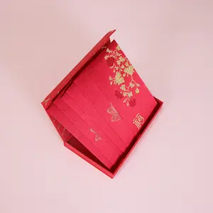 Ano novo chinês de alta qualidade pacote de luxo folha hotstamping paper money pacotes vermelhos da sorte