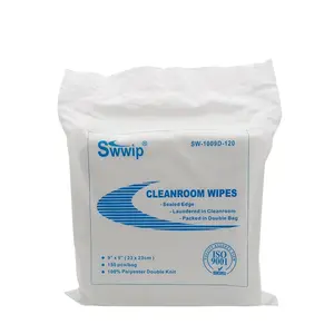 Cleaning SW-1009D-120 Industrial Cleaning Laser Sealed 9"*9" 100% Polyester Wiping Cloth Cleanroom Wiper