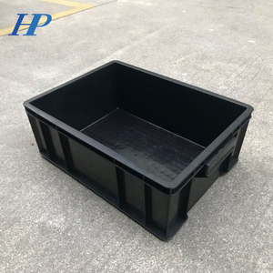Custom Anti Static Turnover Box With Lid For ESD Sensitive Components Black Conductive Plastic Storage Container - Product Image 4