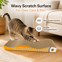 Alas Cakar Kucing dari Karton Bergelombang, Papan Cakar Kucing yang Tahan Lama, Mainan untuk Kucing Indoor, Grosir OEM
