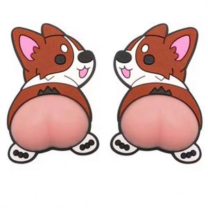 Cartoon Cute Butt Car <b>Door</b> Anti-collision Rubber Strip Sticker Silicone Car Side Rearview <b>Mirror</b> Bumper Stickers Auto Decoration - Product Image 2