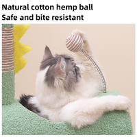 Arbre à chat avec structure intégrée, échelle d'escalade rotative, griffoir en sisal écologique, plateforme de saut et nid en coton