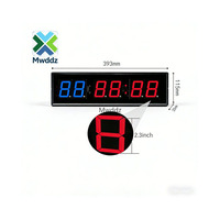 2.3" 6-Digit Gym Timer Clock Interval Timer with Buzzer Remote Control for Boxing Exercises Games