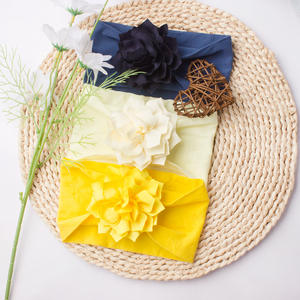 Bandeau pour bébé doux à fleurs de style européen américain Bandeau confortable de couleur unie pour enfants Accessoire mignon pour bébé - Product Image 2