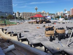 Sunsbuild Plastic Adjustable Roof Deck Pedestals Roof System for Rooftop Paver and Tile <b>Flooring</b> Installation Kitchen Use - Product Image 6