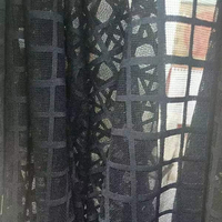 100gsm 88% nylon 12% spandex tela de malla de tul flocado elástico tela de malla de impresión de bronce para ropa Ropa de baile de tul