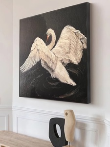 <span class=keywords><strong>Pintura</strong></span> decorativa de <span class=keywords><strong>cisnes</strong></span> blancos lienzo impresión artística <span class=keywords><strong>pintura</strong></span> para sala de estar moderna decoración del hogar - Product Image 5