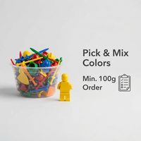 Accessoires de figurines MOC en gros - Pièces de blocs de construction avec impression de logo personnalisé - Kit de scènes de vie assorties à choisir et à mélanger 100g