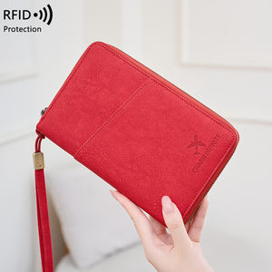 Portafoglio passaporto minimalista alla moda, blocco RFID titolare della carta di credito, porta passaporto multifunzionale per il deposito di <span class=keywords><strong>biglietti</strong></span> di viaggio - Product Image 5