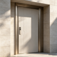 Portes coupe-feu en bois massif QI TAI, isolation acoustique, panneaux en cristal de carbone couleur crème, vente en gros, portes extérieures pour hôtels et chambres