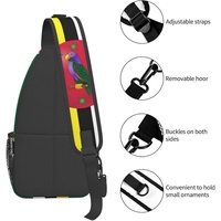 Sac à bandoulière avec drapeau de la Dominique, sac à dos patriotique de grande capacité, sac à dos de voyage et de randonnée, sac à bandoulière pour hommes et femmes, personnalisé