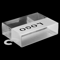 Boîte d'emballage pour caleçons pour hommes en matériaux recyclés transparents avec logo personnalisé - Boîte en plastique écologique