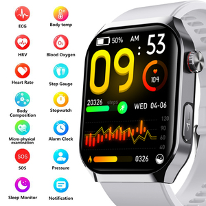 นาฬิกาอัจฉริยะเพื่อสุขภาพ F700 ตรวจวัดคลื่นไฟฟ้าหัวใจ (ECG) วัดค่า HRV ตรวจสอบการนอนหลับ กันน้ำระดับ IP67 นาฬิกาอัจฉริยะพร้อมฟังก์ชั่นโทรฉุกเฉิน SOS ติดตามการออกกำลังกาย - Product Image 3