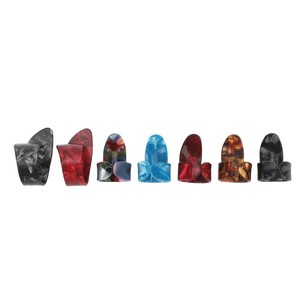 7 pièces médiators de pouce de guitare pièces de <span class=keywords><strong>basse</strong></span> de guitare en celluloïd médiators réglables pour les guitaristes et les mélomanes - Product Image 1