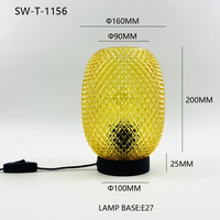 Lampe de table en verre de style nordique, minimaliste et créative, pour chambre à coucher, hôtel, style postmoderne