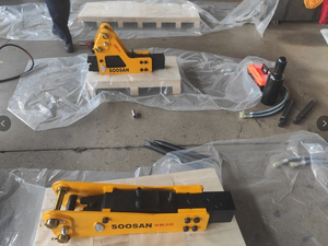 Casse-roche hydraulique de type supérieur Soosan SB20 pour excavatrice de 1,2 à 2,5 tonnes, marteau de démolition vertical durable pour béton - Product Image 5