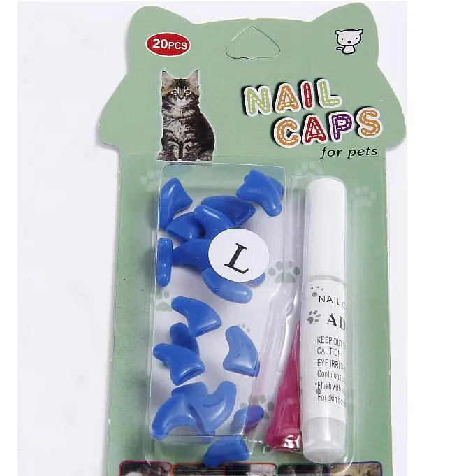 Colorful Molle Artigli Nail Cap Covers Per Il Gatto Gattini Artiglio di Controllo Paws Off
