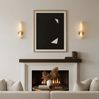 Applique murale moderne de luxe en albâtre naturel, en acier inoxydable, LED, pour chambre à coucher, chevet, salon, hôtel, villa, décoration murale