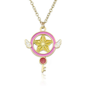Collier de dessin animé Cardcaptor Sakura, accessoires féminins, personnages de dessins animés, en forme de cœur, <span class=keywords><strong>baguette</strong></span>, chat, lapin et oiseau, - Product Image 6