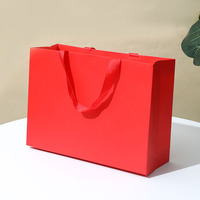 Sac Cadeau Personnalisé avec Logo, Sac en Papier de Luxe pour Magasin de Vêtements, Sac de Courses en Papier Vente en Gros Sans Poignée avec Ruban
