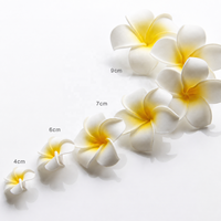 Bunga Plumeria Frangipani Gardenia Buatan dari Busa LUYI untuk Dekorasi DIY Jepit Rambut, Corsage, dan Hiasan Hawaii