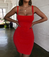 Sexy Backless Dress Deep V-neck Low-Cut Suspender Summer