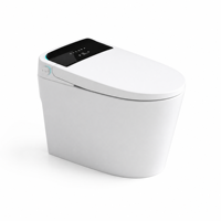 WC intelligent électrique à double chasse automatique avec siège chauffant, télécommande, compatible P-Trap et S-Trap, à poser au sol, en céramique