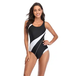 Drop Shipping Women's Competitive Athletic One Piece Swimsuit Sporty Training Fitness Swimwear Bathing Suits