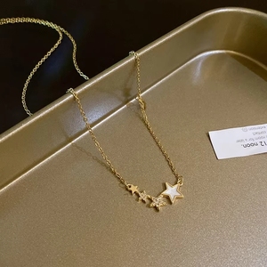 Collar de Oro Real de 18K Au750 para Mujer, Marca Xinfly, con Colgante Natural de Estrella Pequeña, Calidad Premium - Product Image 3