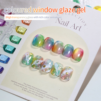 L&M OEM ODM Gel de vernis à ongles coloré effet vitrail UV LED, gelée semi-permanente, non toxique, en flacon