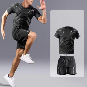 Ensemble de survêtement de fitness respirant et confortable à séchage rapide, personnalisé, de haute qualité, vente directe d'usine, prix bas - Product Image 2