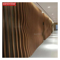 Panneaux muraux courbes cannelés modernes en aluminium, prix usine, panneau mural 3D à lamelles, ignifuge et étanche