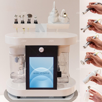 Appareil de nettoyage des pores 6 en 1 pour le visage, aspirateur de points noirs, nettoyage des pores, aspiration de l'acné, H202 Hydra Dermabrasion, machine faciale hydro-oxygène
