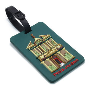 Étiquette de sac Cadeaux promotionnels d'avion Bagages <span class=keywords><strong>Petra</strong></span> Jordanian Airline Tag Silicone Voyage personnalisé Nom ID PVC souple Etiquette de bagage - Product Image 2