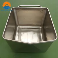 Chariot de transfert de viande et de sabots en acier inoxydable 304 résistant à la corrosion, 200L, épaisseur 2mm, pour abattoir, vente directe usine