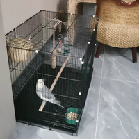 Nouvelles cages à oiseaux rectangulaires en fil de fer Chuangduo, durables et faciles à nettoyer, pour canaris et oiseaux d'amour, 58*40*45.5cm, garantie 1 an