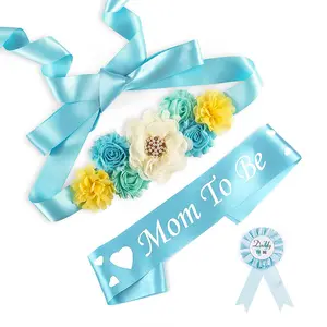 Blue Pink Mommy To Be Daddy To Be Belt Badge Shoulder Sash Gender Reveal Party Decoration Baby Shower Favors