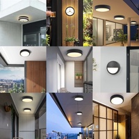 Applique murale LED extérieure moderne avec diffuseur en aluminium moulé sous pression et polycarbonate IP65 pour jardin et hôtel OEM ODM