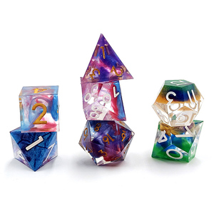 Patrón personalizado Colorido Acrílico Dnd Juego de mesa Icosaedro <span class=keywords><strong>25Mm</strong></span> Dados de comida negros en blanco - Product Image 2