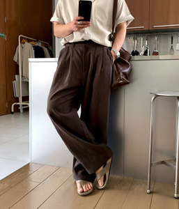 <span class=keywords><strong>Pantaloni</strong></span> Casual da <span class=keywords><strong>Uomo</strong></span> 100% <span class=keywords><strong>Lino</strong></span> Leggeri a Vita Media, Oltre 300 Colori Disponibili, Personalizzabili, Servizio OEM/ODM DDP - Product Image 2