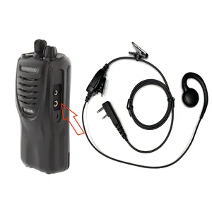 휴대용 무전기 클립 마이크 이어폰 귀 매달려 귀 후크 헤드셋 TK-3000 TK-2301 TK-U100 UHF 양방향 라디오