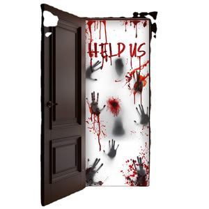 72x30 inç perili seramik karo zombi eller pencere kapı kapak plastik parti malzemeleri cadılar bayramı partileri için - Product Image 1