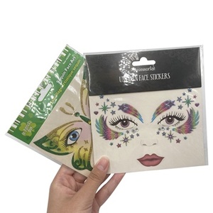 Nouveau Festival temporaire fête paillettes <span class=keywords><strong>visage</strong></span> tatouage autocollant auto-adhésif maquillage pour embellir la décoration du <span class=keywords><strong>visage</strong></span> en papier - Product Image 1