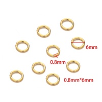Sachet de 100 Pièces Anneaux Brisé Ouverts Connecteurs pour Bricolage de Bijoux Fournitures Acier Inoxydable Plaqué Or PVD