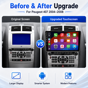 Sistema de Navegación <span class=keywords><strong>Android</strong></span> de 9 Pulgadas con Pantalla IPS, GPS Integrado y Radio FM para Peugeot 407 2004-2008, Directo de Fábrica - Product Image 1