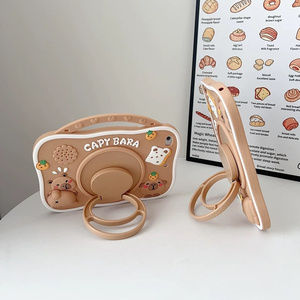2026 Hand Stand Capybara Silicone <b>Tablet</b> <b>Case</b> for iPad Air 7 8 9 Gen 6 10. 9 A16 11 Pro Inch Bear Holder cute Duck Cartoon <b>cover</b> - Product Image 5