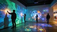 Projecteur interactif portable à ultra courte focale avec capteur tactile laser FTFI, multi-touch et auto-calibrage pour écran de projection